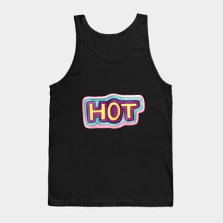 Watercolor "hot" lettering Tank Top